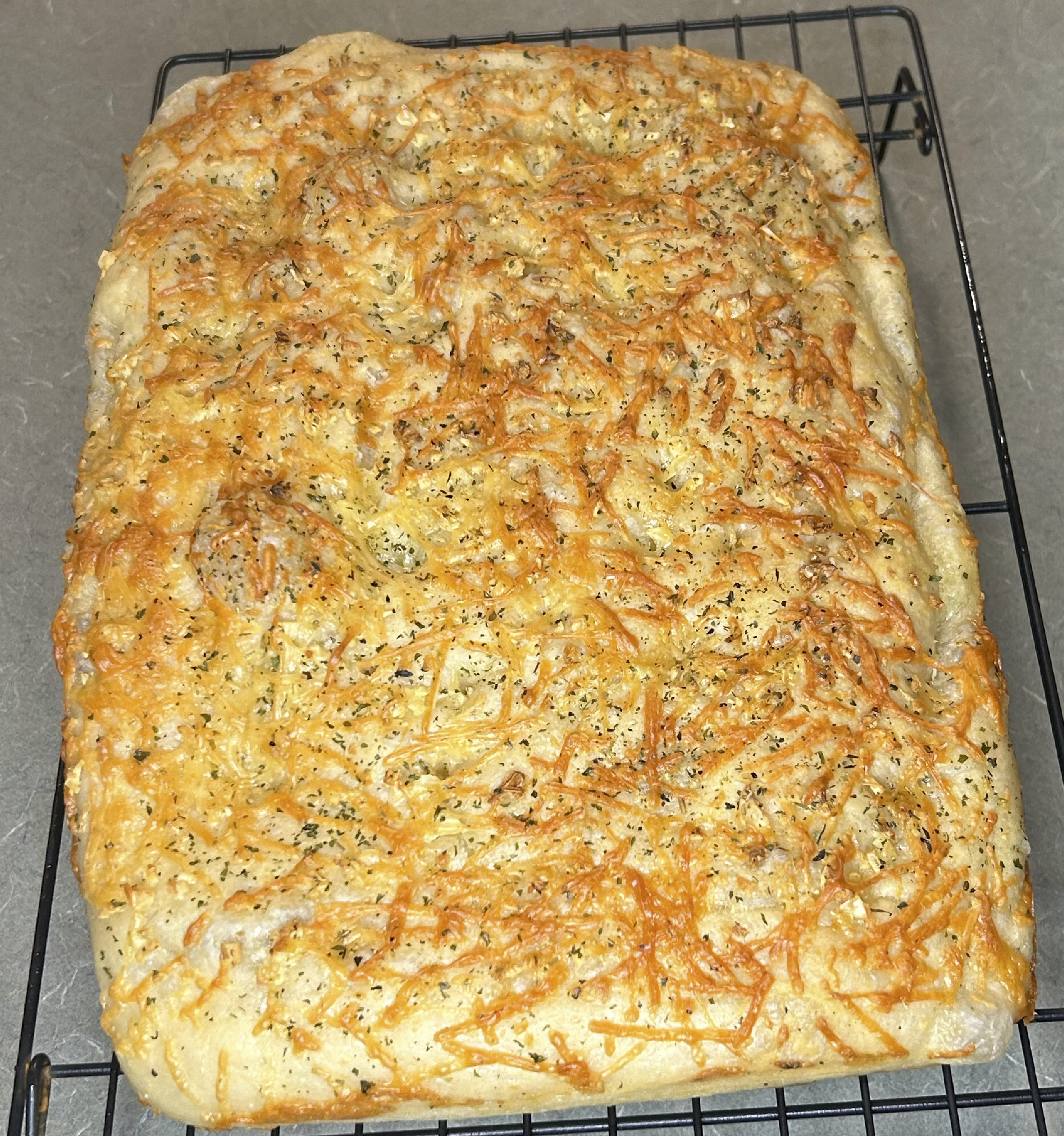 Parmesan and Roasted Garlic Focaccia